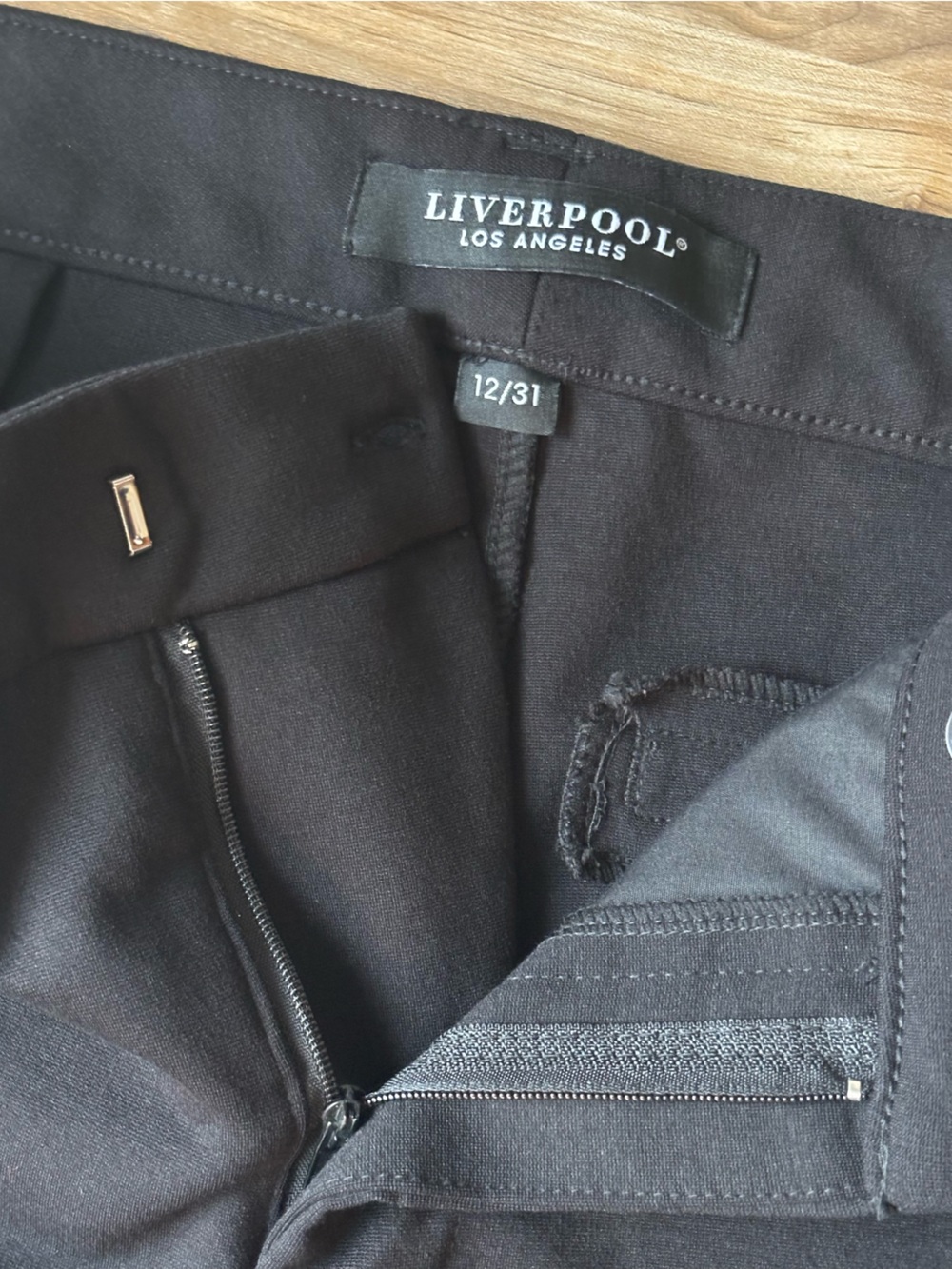 Liverpool Los Angeles Kelsey Trouser Black Stretch Ponte Pants 12 Career - Picture 4 of 12